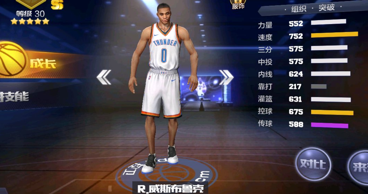 最强NBA威少突破加什么属性？